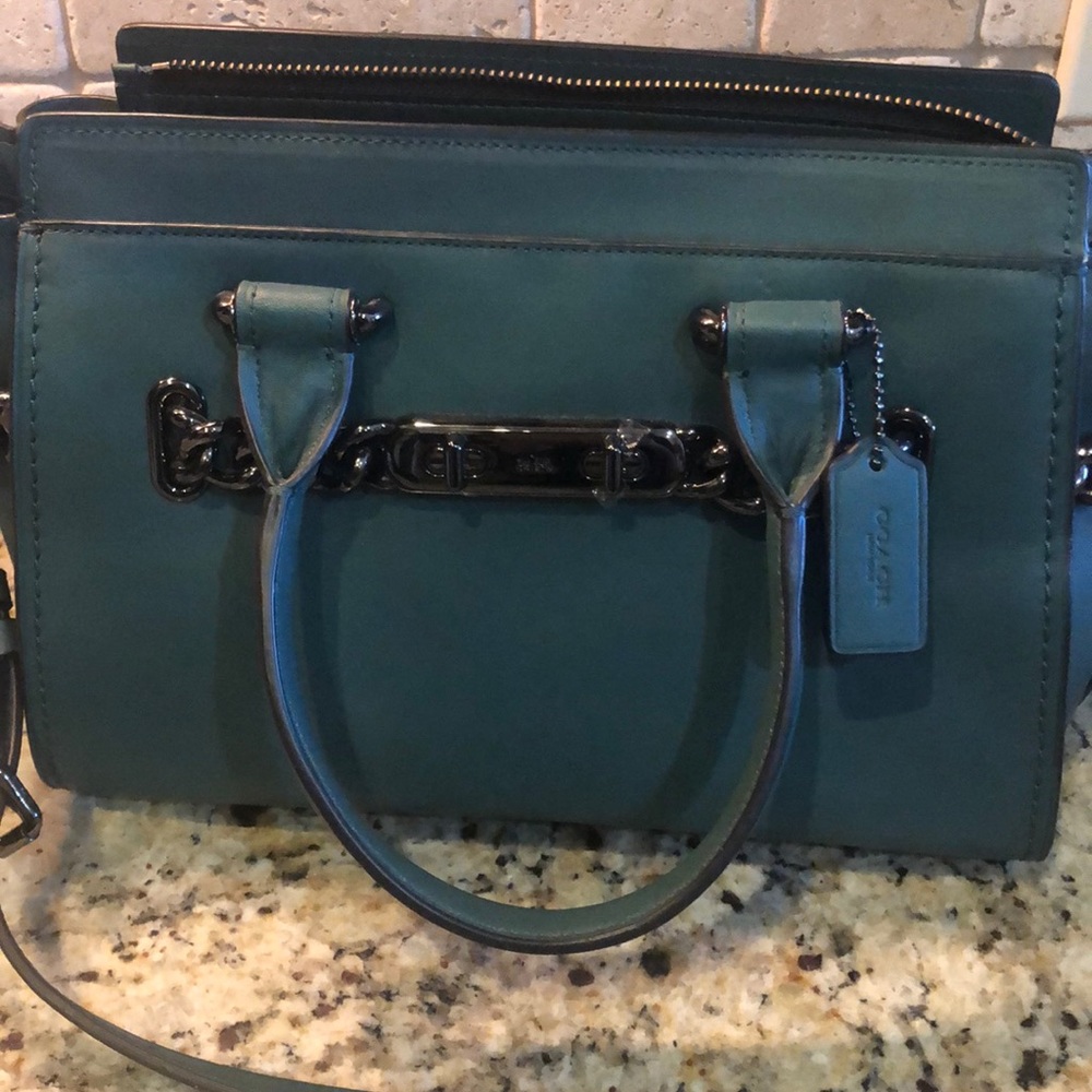 Coach Dark Turquoise Handbag Swagger